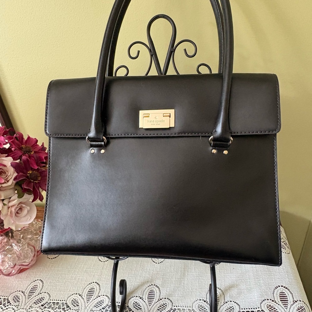 Kate Spade New York Black Leather Satchel